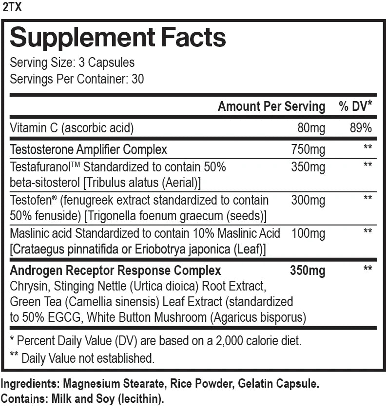 2TX-ADVANCED TESTOSTERONE SUPPORT 90 CAPS