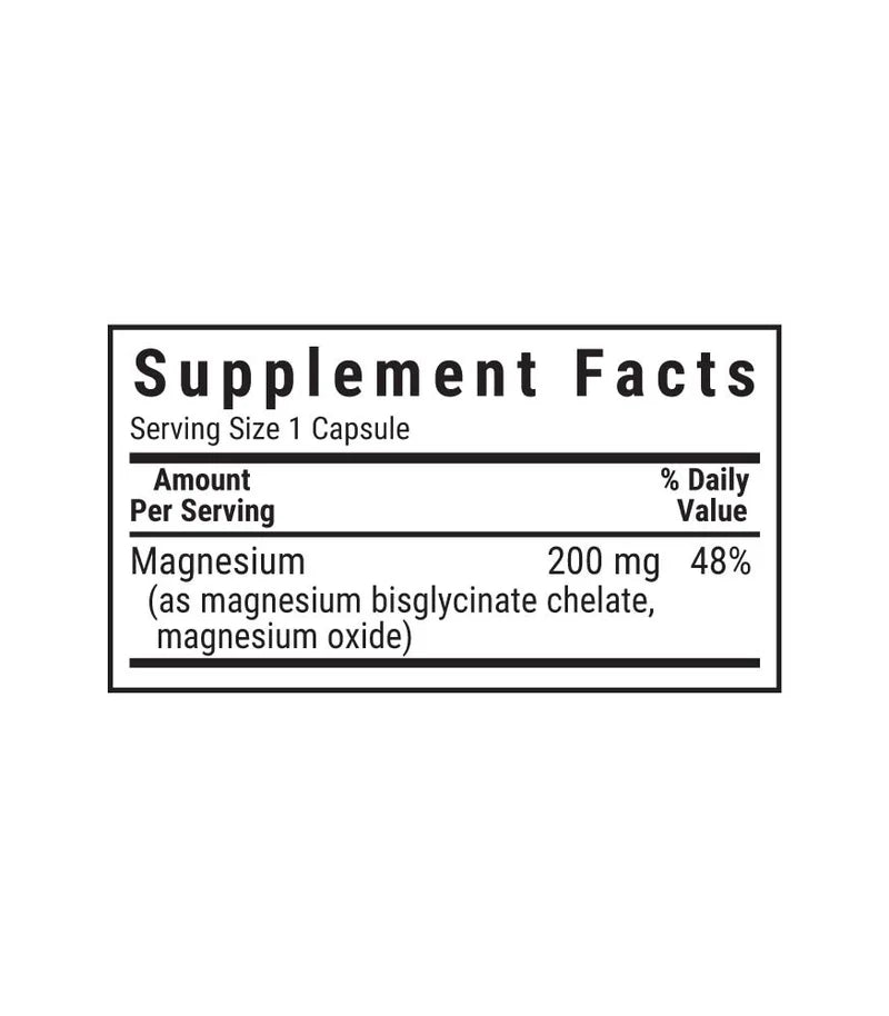 BUFFERED CHELATED MAGNESIUM 200MG 60CAPS