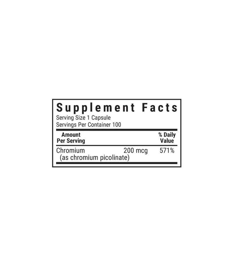 CHROMIUM PICOLINATE 200 MCG