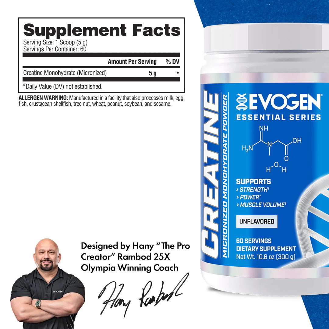 CREATINE MONOHYDRATE EVOGEN 60 SERV