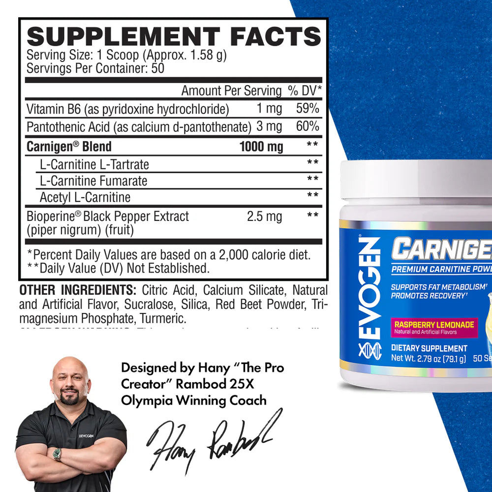 EVOGEN CARNIGEN- PREMIUM CARNITINE POWDER