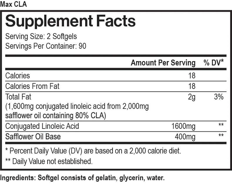 MAX CLA 180 SOFTGELS