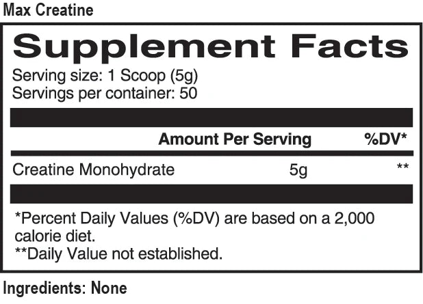 MAX CREATINE