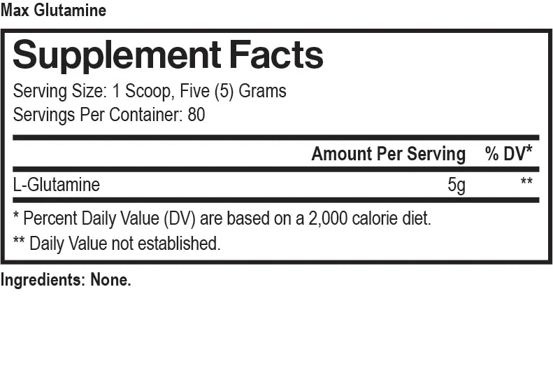 MAX GLUTAMINE 400 GRAMS