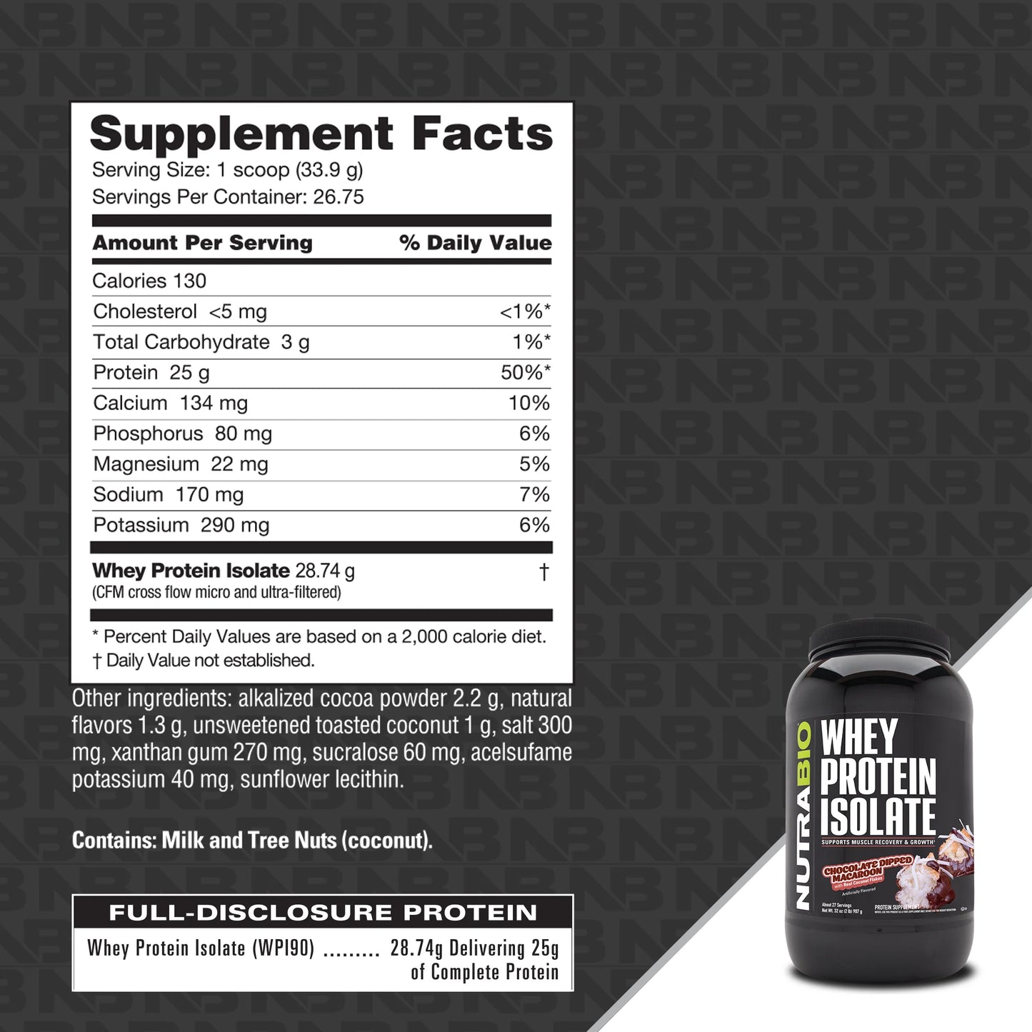 NUTRABIO WHEY PROTEIN ISOLATE - 2LB/5LBS