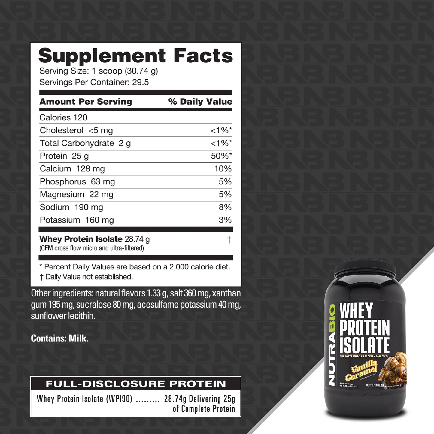 NUTRABIO WHEY PROTEIN ISOLATE - 2LB/5LBS