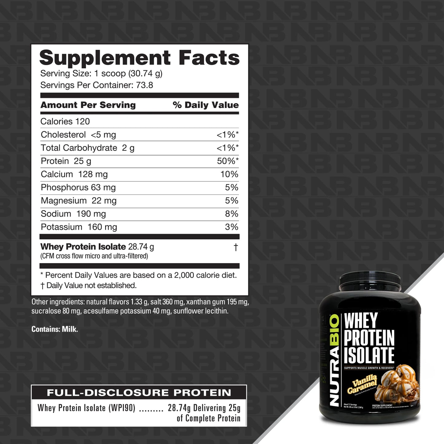 NUTRABIO WHEY PROTEIN ISOLATE - 2LB/5LBS