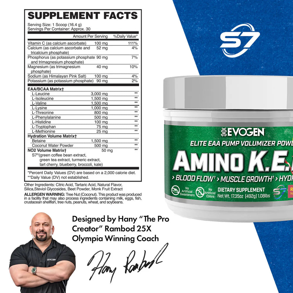 EVOGEN AMINO K.E.M EAA NATURALLY SWEETENED