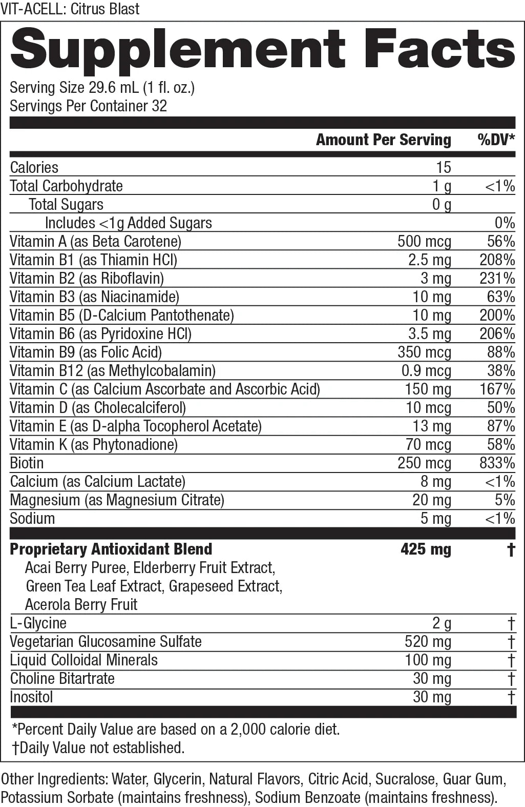 VIT-ACELL SF - CITRUS BLAST 32OZ