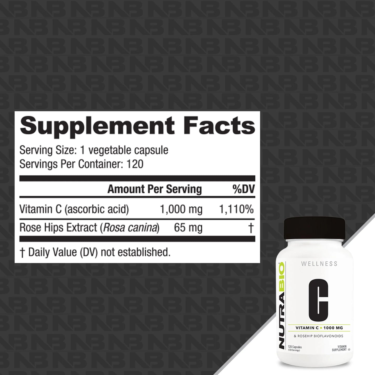 VITAMIN C 1000MG ROSE HIPS 120 CAPS