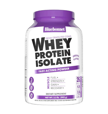 BLUEBONNET NUTRITION WHEY PROTEIN ISOLATE POWDER 2LB