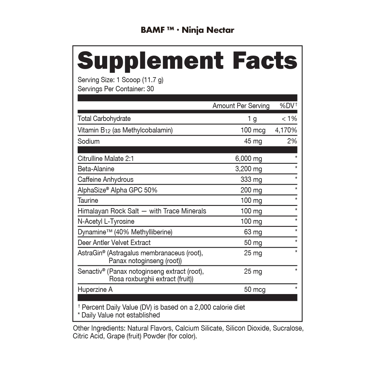 BAMF PREWORKOUT 30/SRV