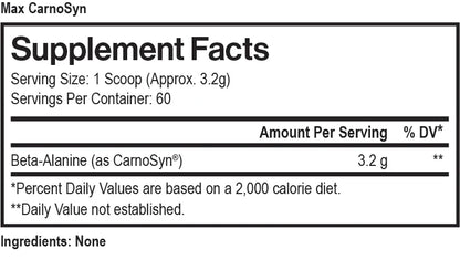 CARNOSYN BETA ALANINE 192 GRAMS