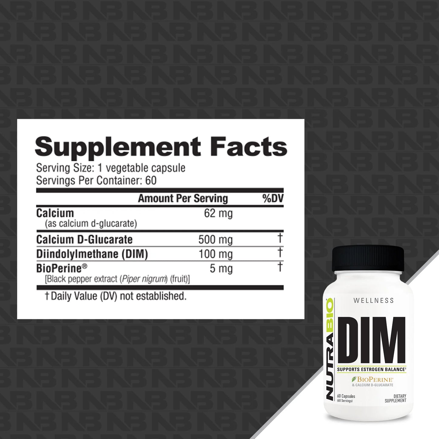 DIM WITH CALCIUM D-GLUCARATE 60 CAPS