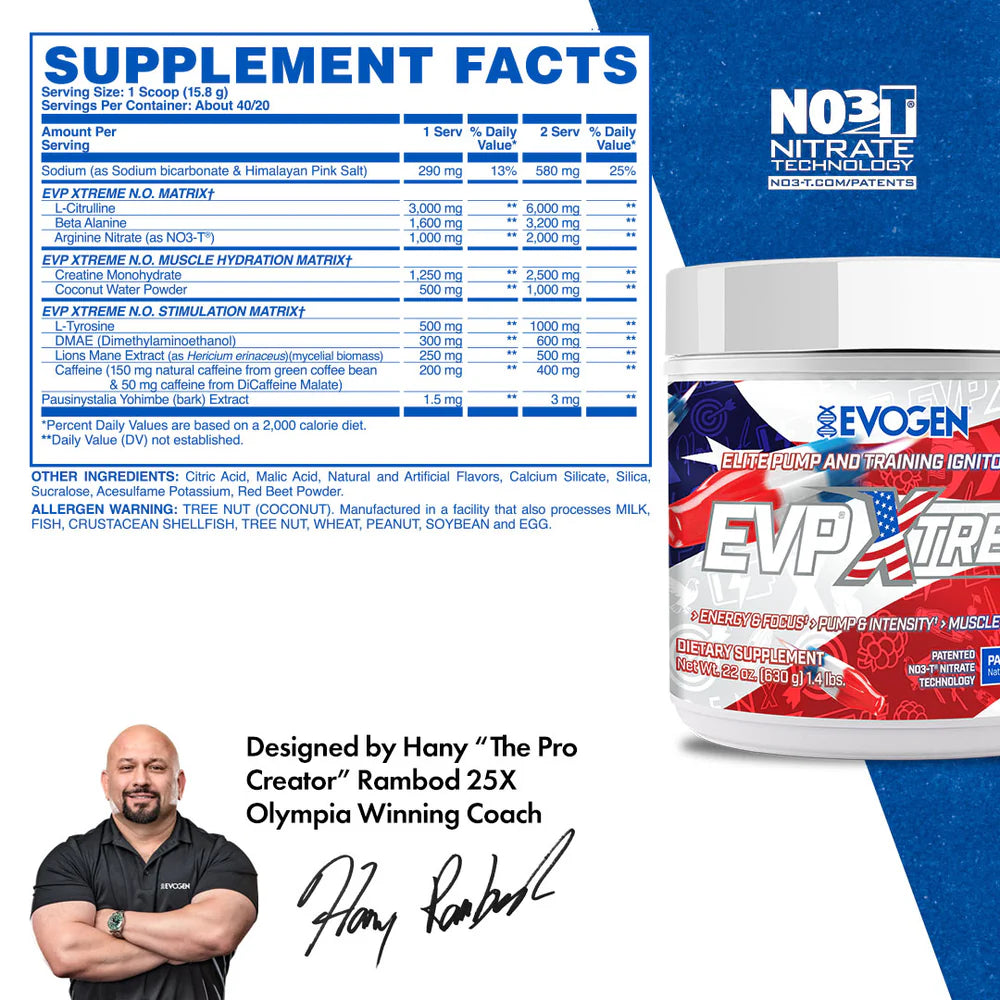 EVOGEN EVP XTREME NO - PREWORKOUT