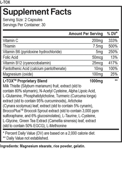 L-TOX LIVER SUPPORT 60 CAPSULES