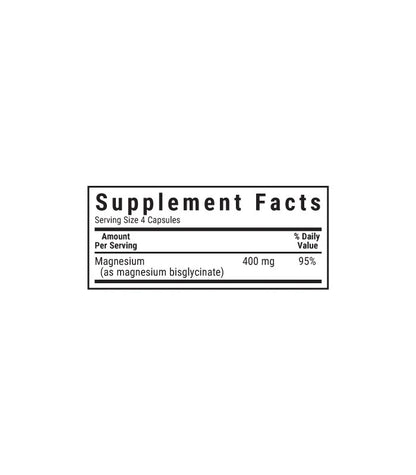 MAGNESIUM GLYCINATE 400MG 60 CAPS