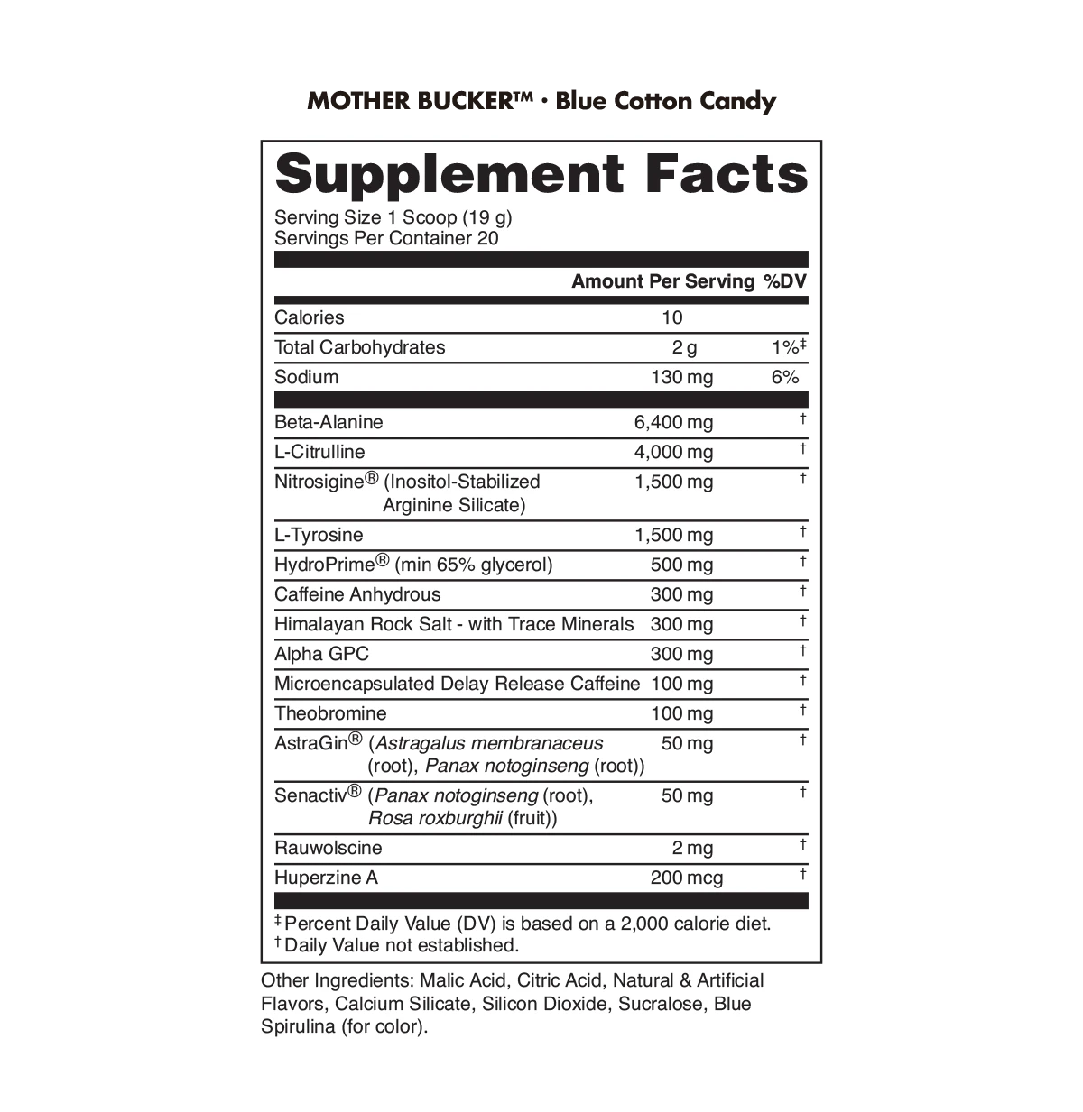 MOTHER BUCKER PREWORKOUT