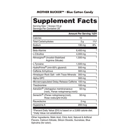 MOTHER BUCKER PREWORKOUT