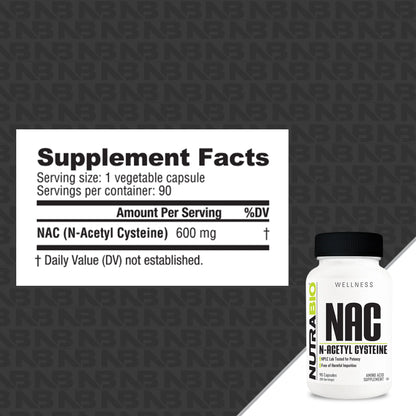 NAC N-ACETYL CYSTEINE 90 CAPS 600MG