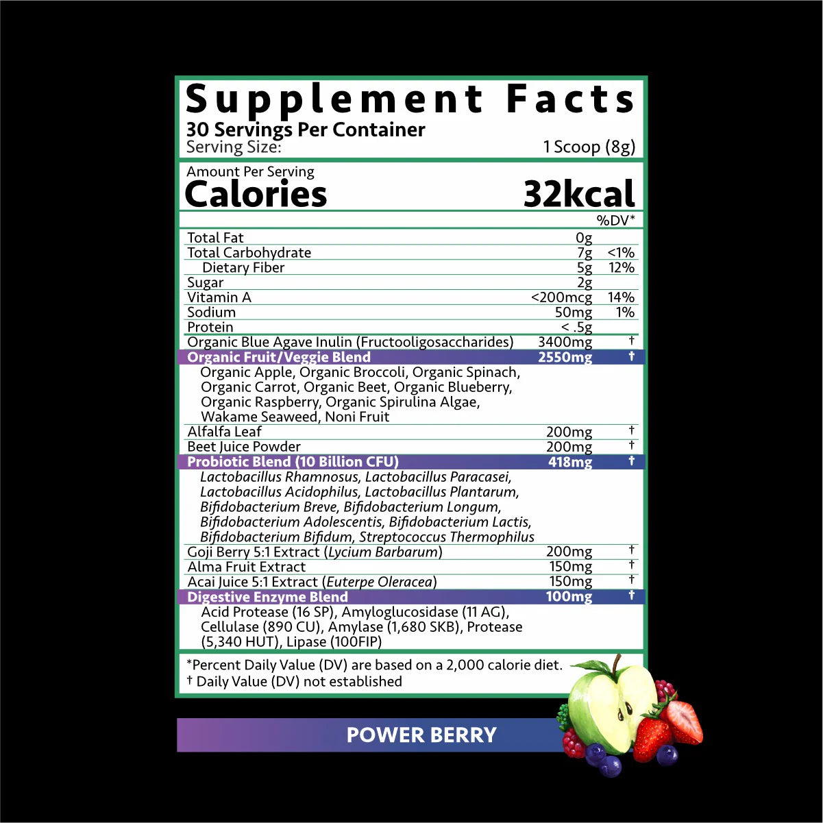 PUR GREENS SUPERFOOD - 30/SRV