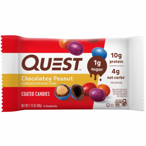 QUEST COATED CANDIES CHOCOLATEY PEANUT