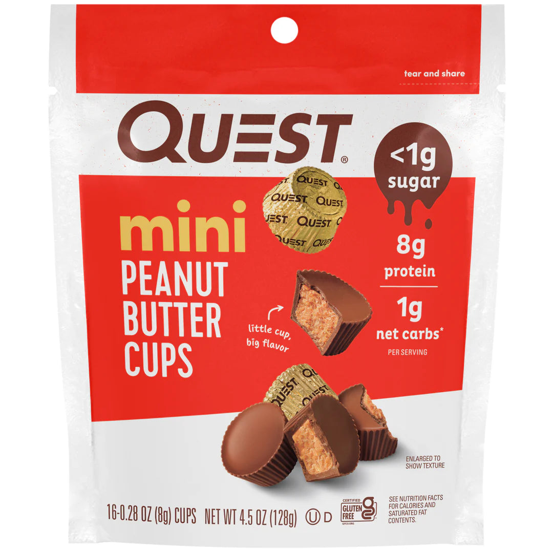 QUEST PEANUT BUTTER CUPS MINI 16PK