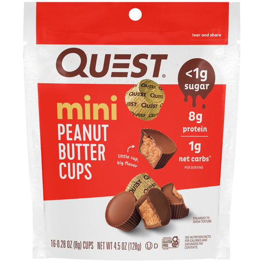 QUEST PEANUT BUTTER CUPS MINI 16PK