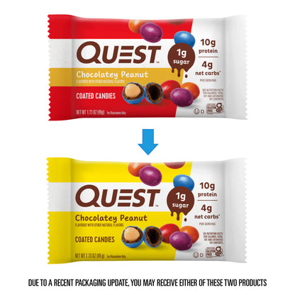 QUEST COATED CANDIES CHOCOLATEY PEANUT